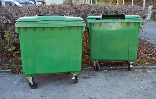 Community members participating in a recycling drive