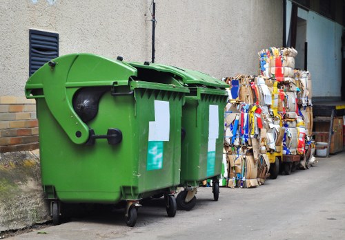 Recycling process in a Central London waste management facility